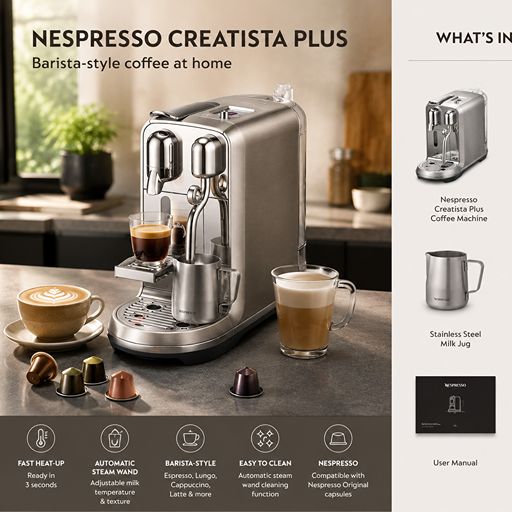 Nespresso Creatista Plus Coffee Machine - Image 3